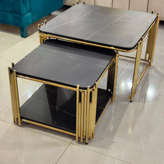 Square Center Table Brass (2 pcs)