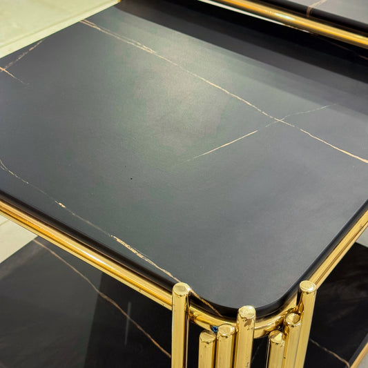 Square Center Table Brass (2 pcs)