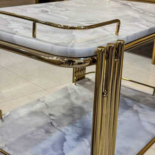 Tea Trolley Brass