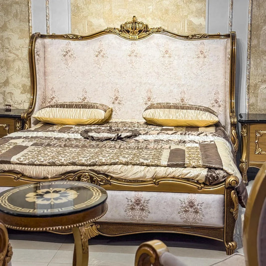 Ear Craft Bed in Sheesham Gold