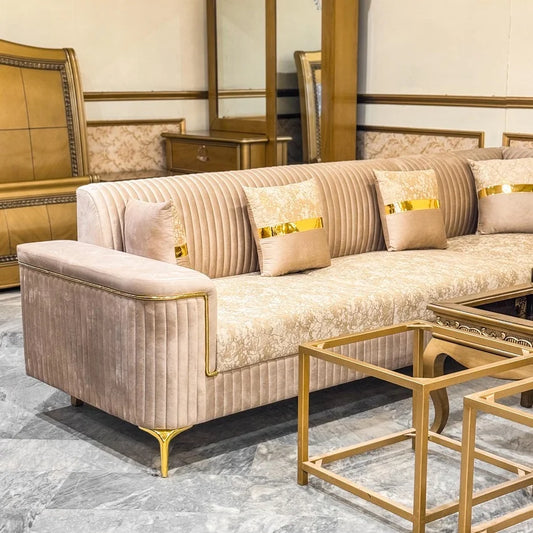 Brass Golden Corner Sofa