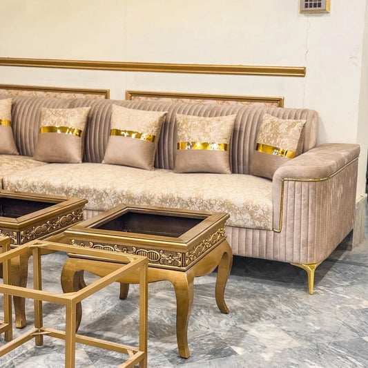 Brass Golden Corner Sofa