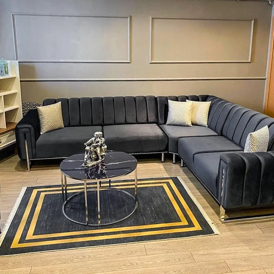 Modular Dark Grey Corner Sofa
