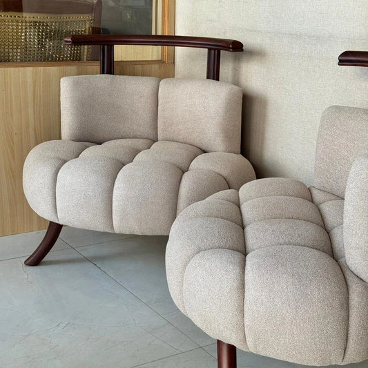 Bubble boucle chairs